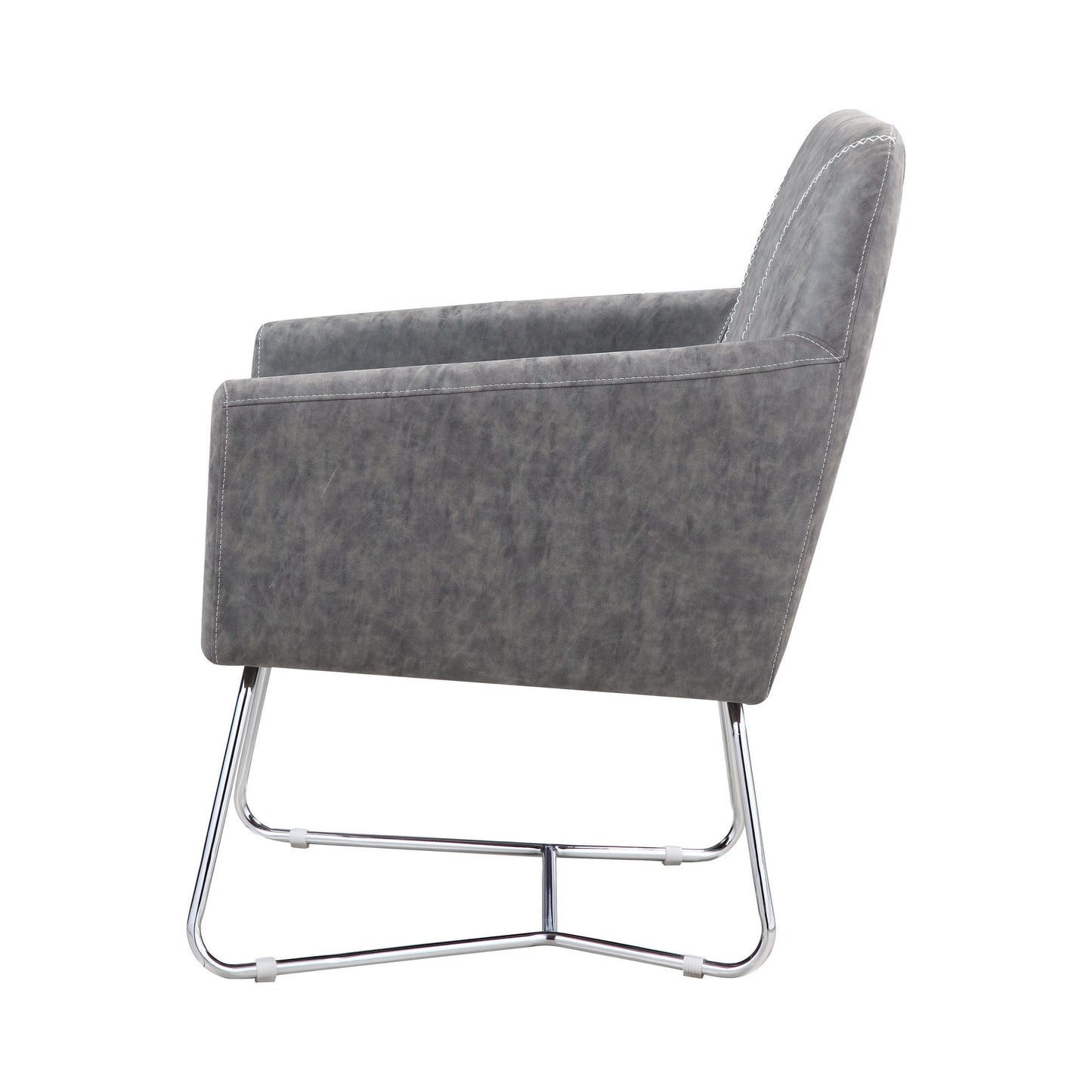 Sloped Arm Upholstered Accent Chair Grey - 903850 ebuystt