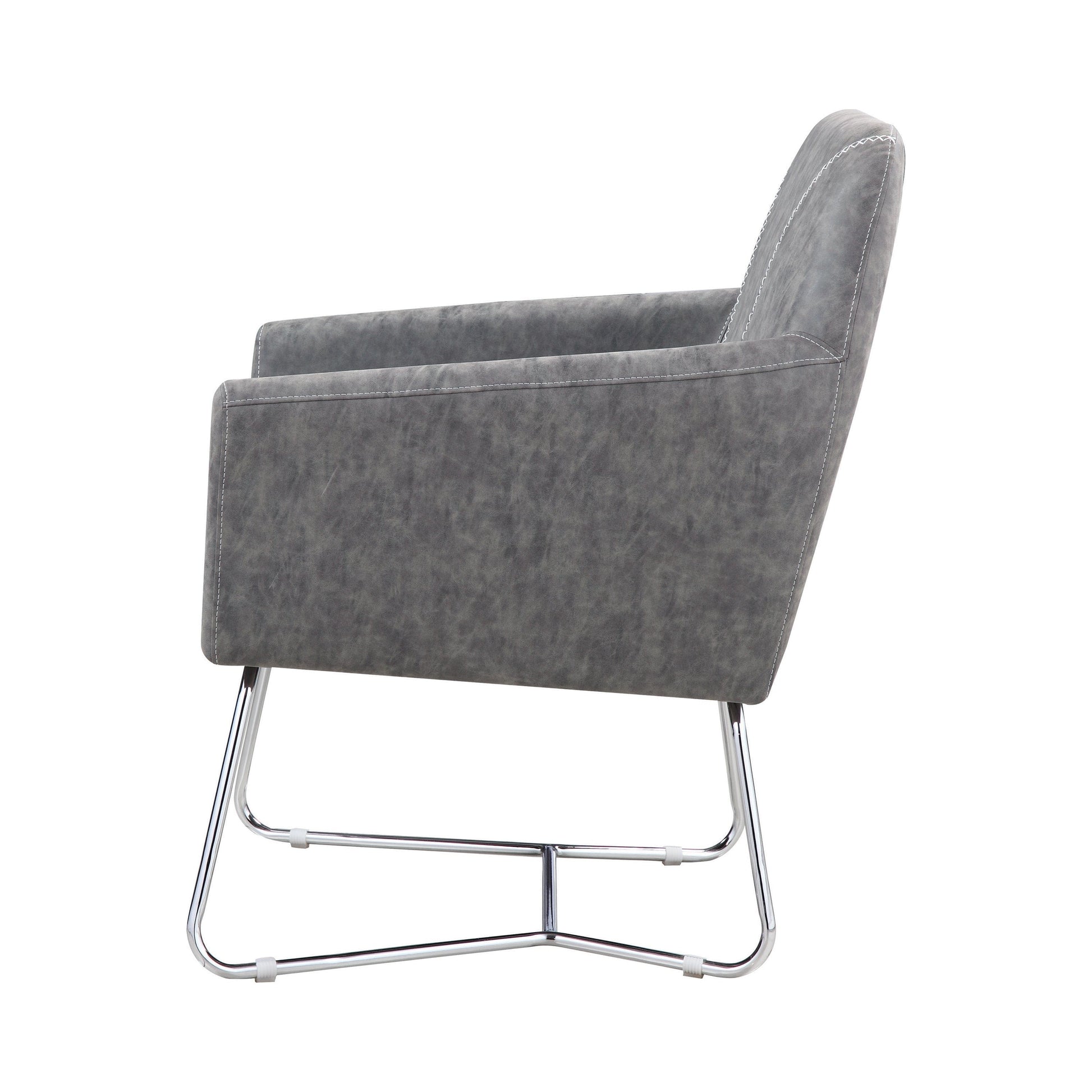 Sloped Arm Upholstered Accent Chair Grey - 903850 ebuystt