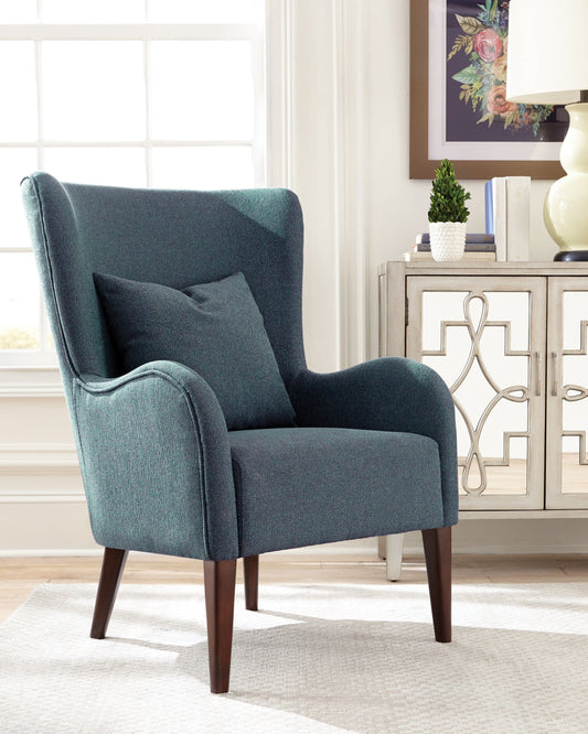 Curved Arm Upholstered Accent Chair Blue - 903963 ebuystt