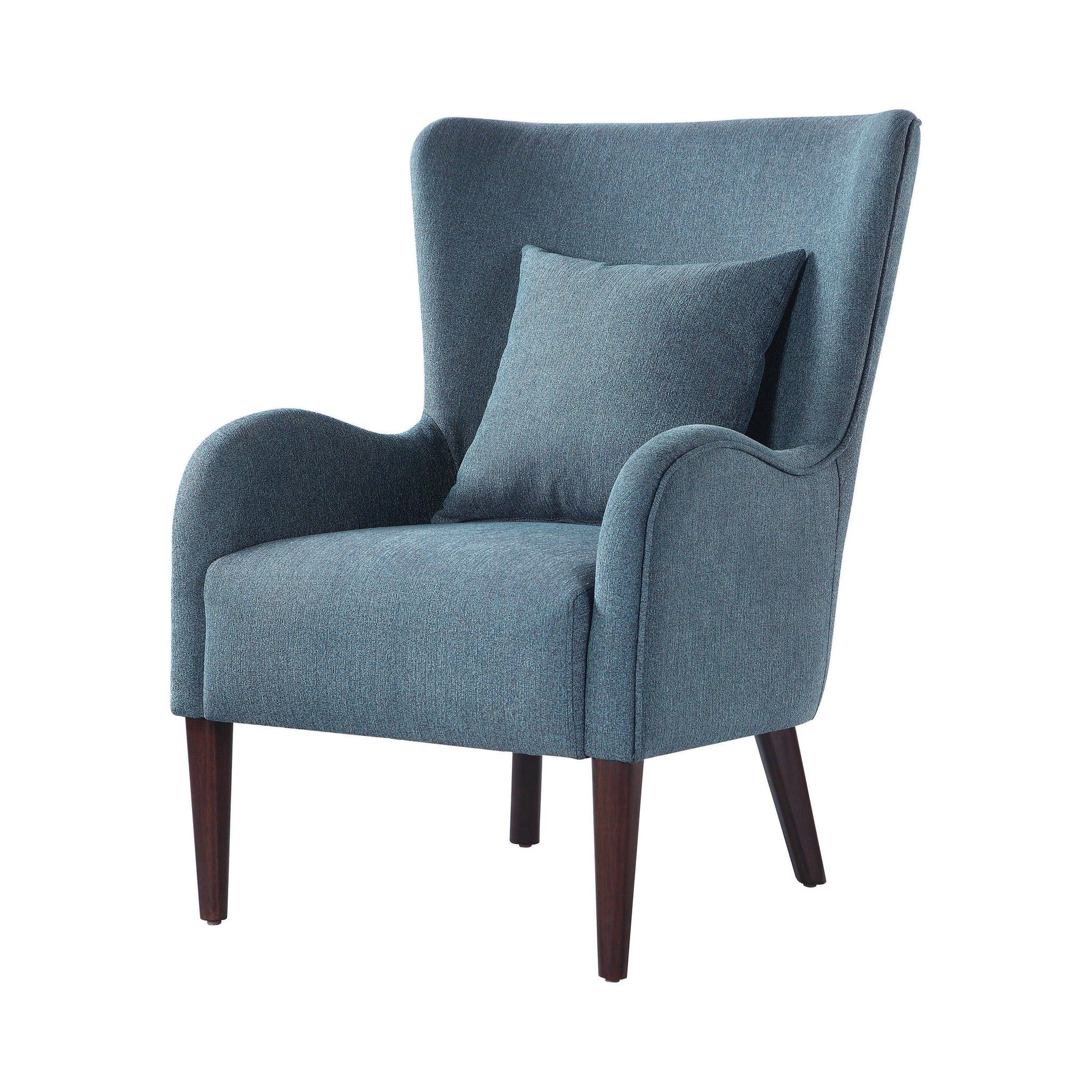 Curved Arm Upholstered Accent Chair Blue - 903963
