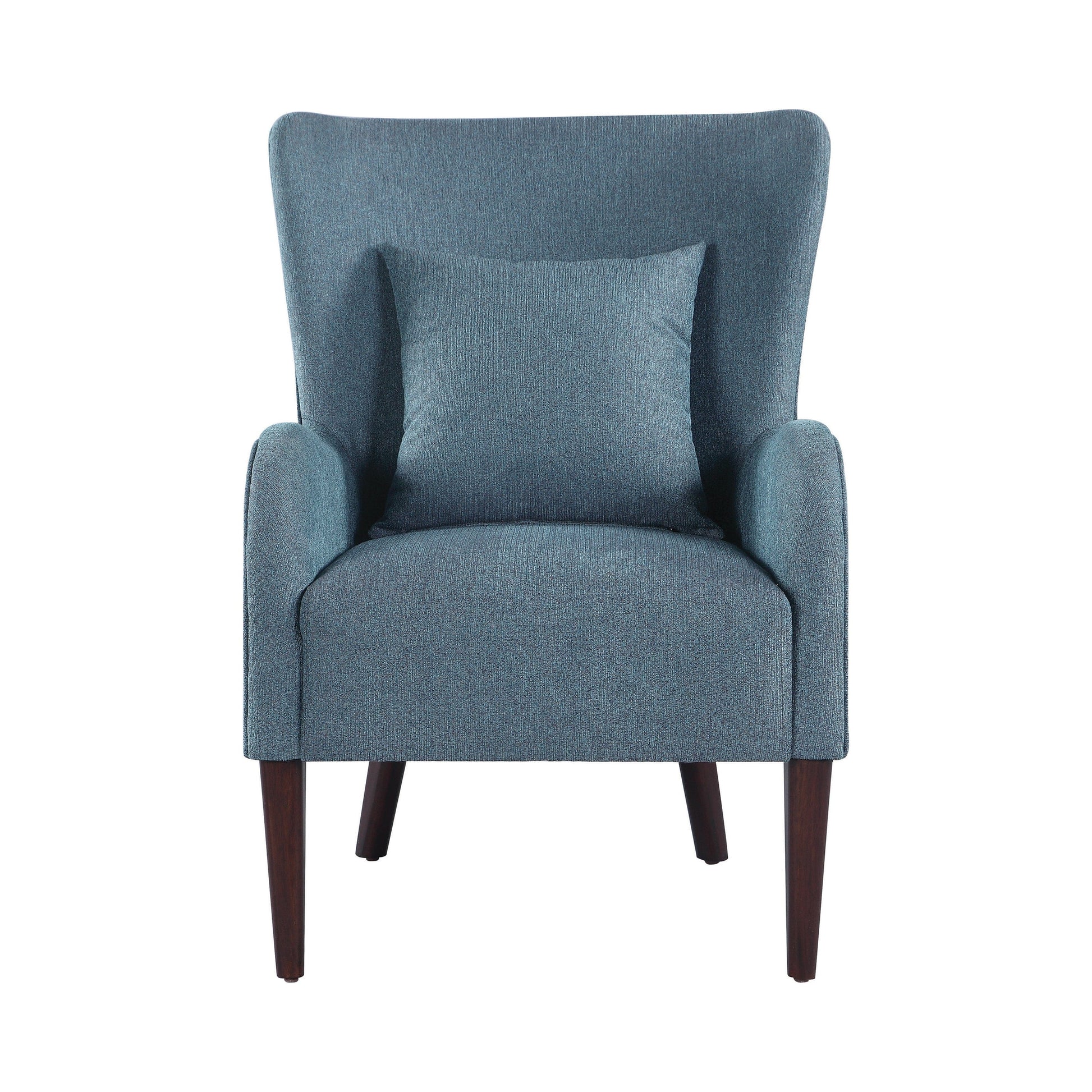 Curved Arm Upholstered Accent Chair Blue - 903963 ebuystt