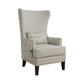 Curved Arm High Back Accent Chair Cream - 904047 ebuystt