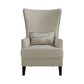 Curved Arm High Back Accent Chair Cream - 904047 ebuystt