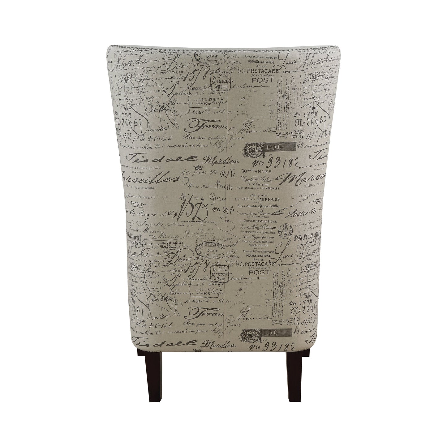 Curved Arm High Back Accent Chair Cream - 904047 ebuystt