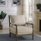 Cushion Back Accent Chair Oatmeal And Natural - 905362 ebuystt