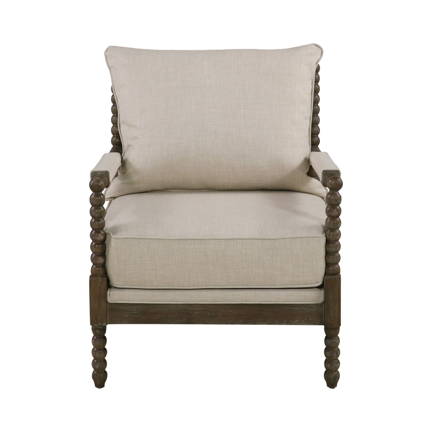 Cushion Back Accent Chair Oatmeal And Natural - 905362 ebuystt