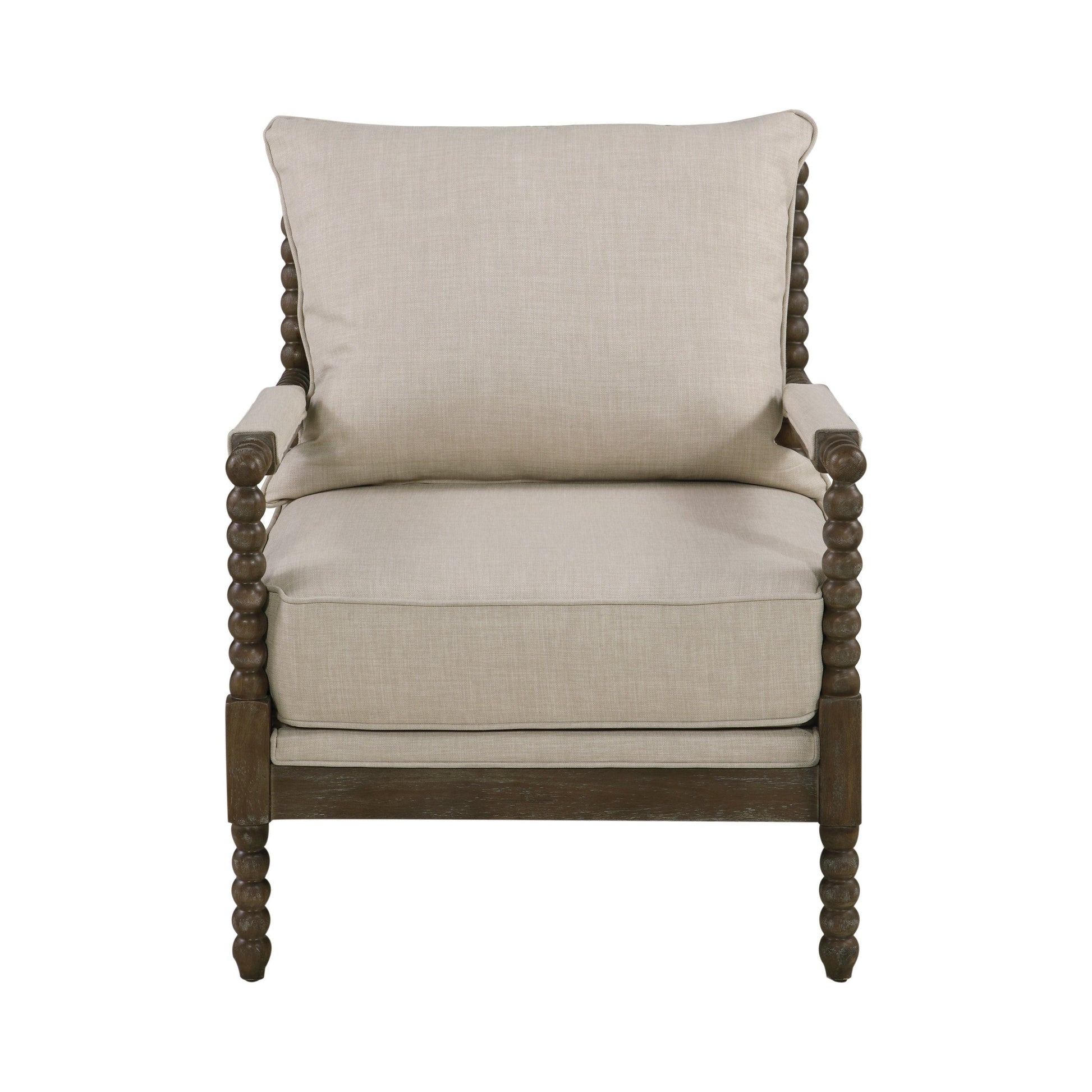 Cushion Back Accent Chair Oatmeal And Natural - 905362 ebuystt