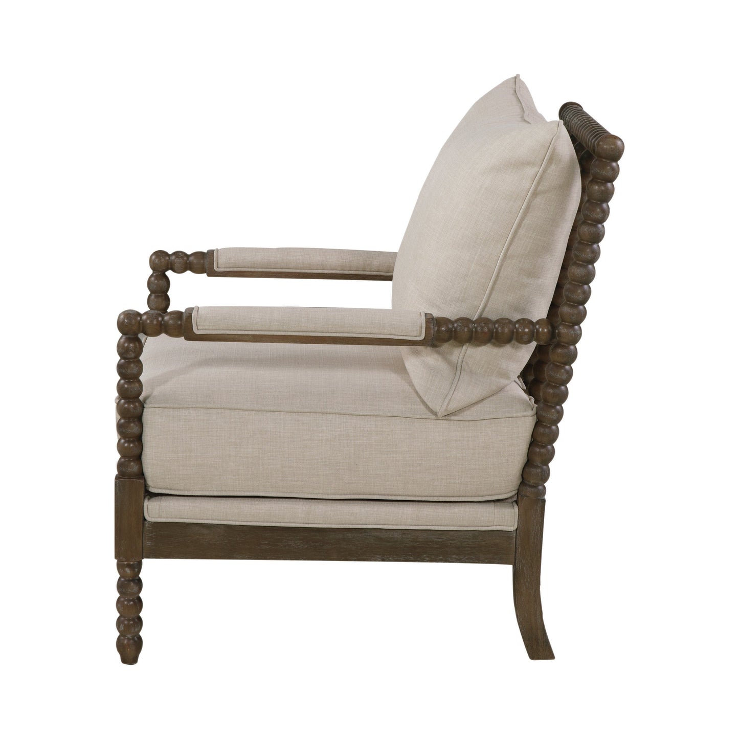 Cushion Back Accent Chair Oatmeal And Natural - 905362 ebuystt