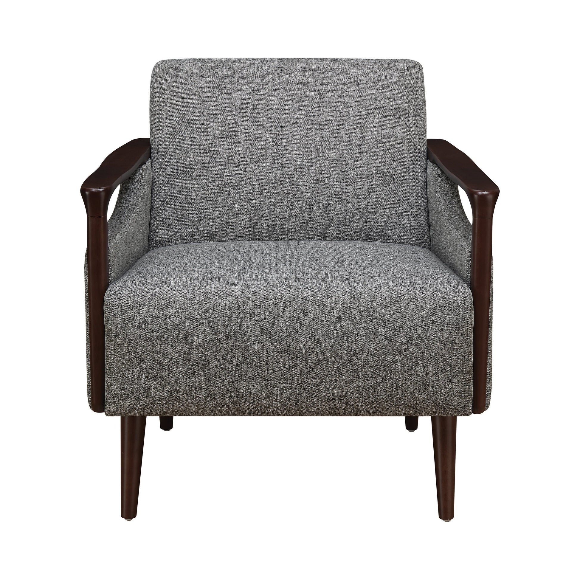 Upholstered Accent Chair Grey And Brown - 905392 ebuystt