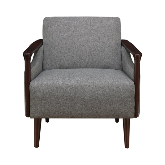 Upholstered Accent Chair Grey And Brown - 905392 ebuystt
