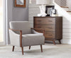 Upholstered Accent Chair Grey And Brown - 905392