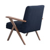 Monrovia Wooden Arms Accent Chair Dark Blue And Walnut - 905415