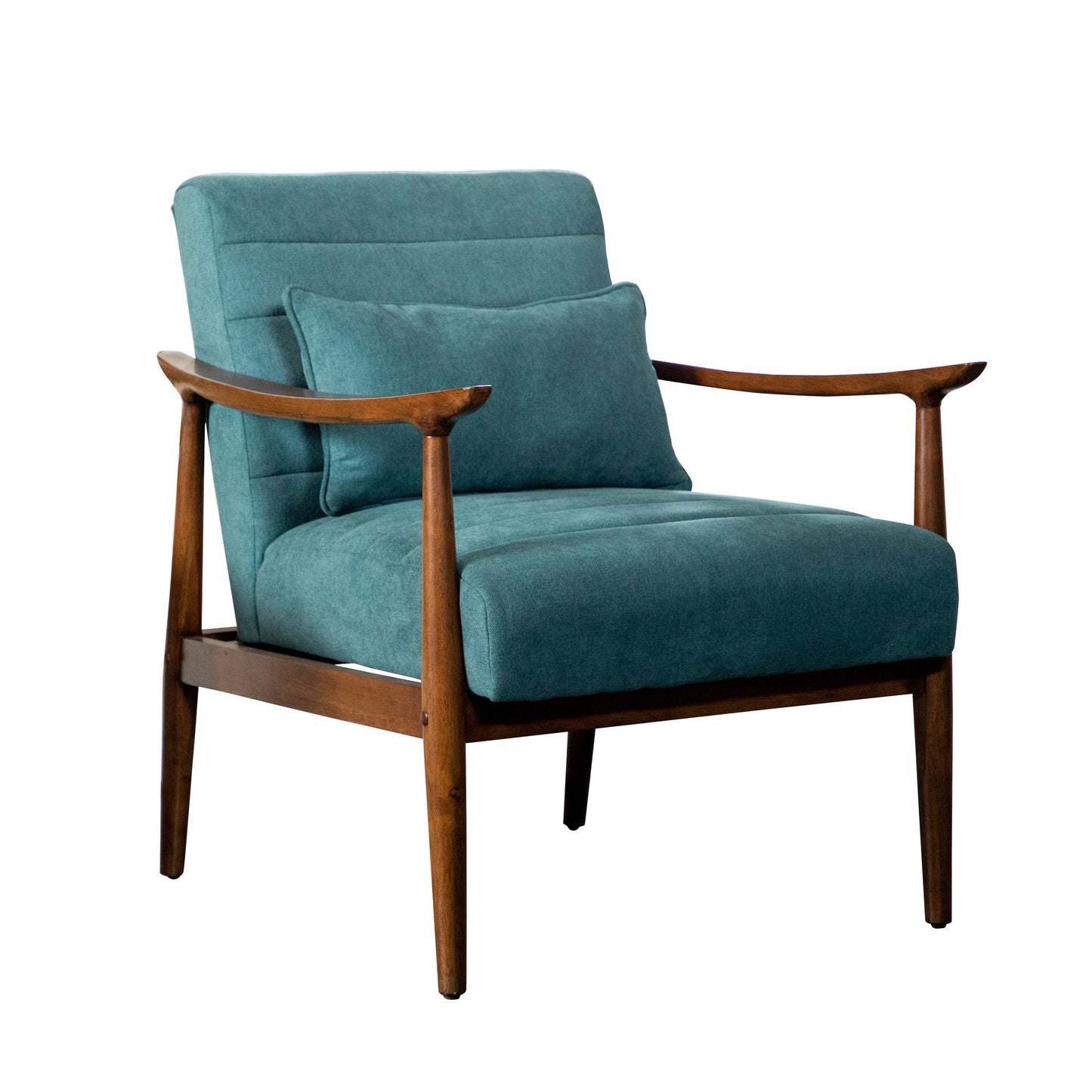 Wooden Arm Accent Chair Teal And Walnut - 905572 ebuystt