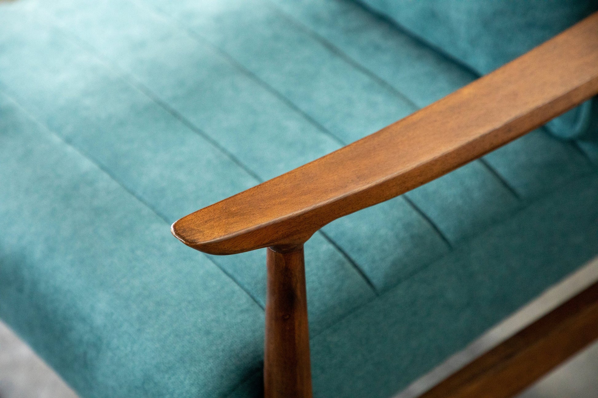 Wooden Arm Accent Chair Teal And Walnut - 905572 ebuystt