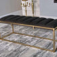 Channel Tufted Cushion Bench Dark Grey And Gold - 914111 A-Z Store Nadia