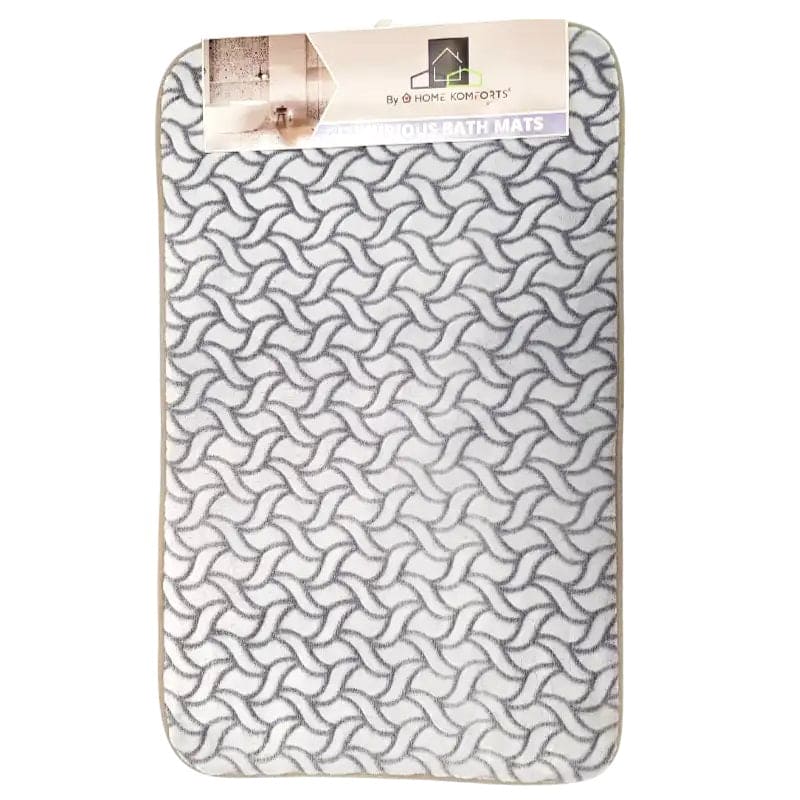Home Komfort, Luxurious Bath Mat Extra Soft and Absorbent Microfiber Bath Mat for Bathroom, Non Slip Bath Mat (60cm x 100cm) - Provides comfort and cozy feeling when your feet steps on it and protecting your floor from moisture - 92174 Pie's Variety Store