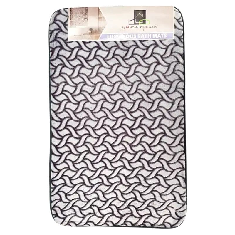 Home Komfort, Luxurious Bath Mat Extra Soft and Absorbent Microfiber Bath Mat for Bathroom, Non Slip Bath Mat (60cm x 100cm) - Provides comfort and cozy feeling when your feet steps on it and protecting your floor from moisture - 92174 Pie's Variety Store