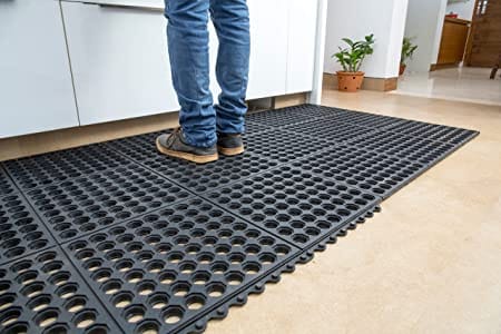 Unimat Anti Fatigue Mat 3 inch x 3 inch x 5/8 inch  This practical mat protects your floor from heavy traffic whether it is for a kitchen, a workplace, or even a children's space-215110 Hannah's Variety Store