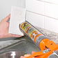 Gorilla Max Strength Clear Construction Adhesive, 9 ounce Cartridge, (Pack of 1) BONDS: Glass, Ceramic, Stone, Tile, Wet Surfaces, Landscaping, Decks, Trim/Molding, Metal, and More!- 8212302 MEGA