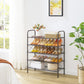 Tajsoon 5-Tier Freestanding Shoe Rack Organizer, Adjustable & Expandable Shoe Storage Shelf for Entryway, Metal Wire Grid with X Shape Fixed Frame, Bronze Tajsoon