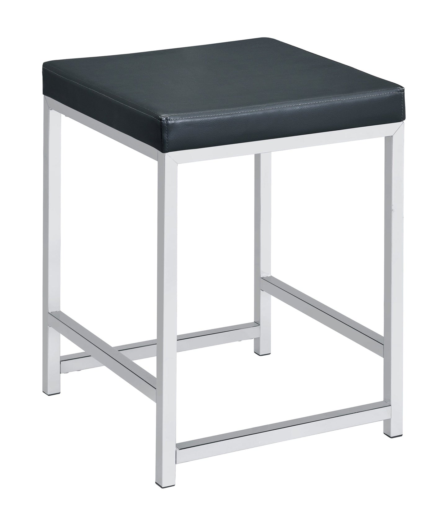 Upholstered Square Padded Cushion Vanity Stool Featuring a square shape design and a densely padded, foam-filled cushion , this modern stool provides a spacious for long-lasting comfort.- 935924 coastmega