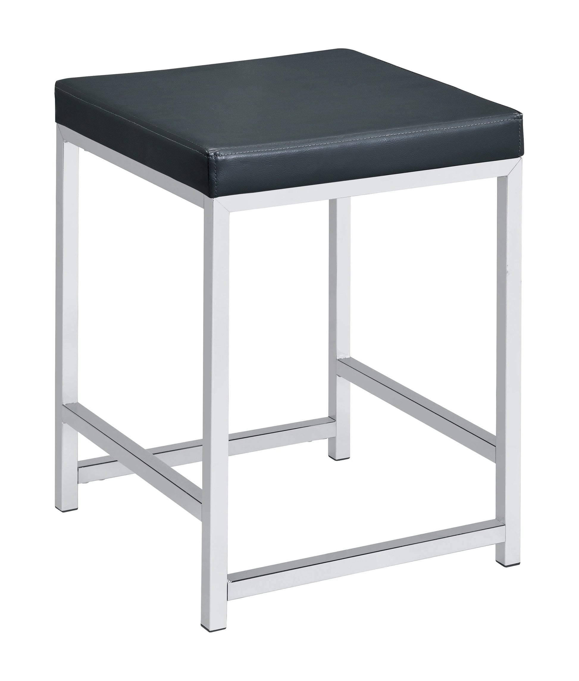 Upholstered Square Padded Cushion Vanity Stool Featuring a square shape design and a densely padded, foam-filled cushion , this modern stool provides a spacious for long-lasting comfort.- 935924 coastmega