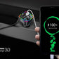 Wireless Music Stream Car Charger Bluetooth FM Transmitter with RGB Dancing light. This device releases stream music and call directly from your Bluetooth device to your car’s FM stereo system-NP-9951QUBTL Hannah's Variety Store