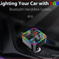 Wireless Music Stream Car Charger Bluetooth FM Transmitter with RGB Dancing light. This device releases stream music and call directly from your Bluetooth device to your car’s FM stereo system-NP-9951QUBTL Hannah's Variety Store