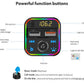 Wireless Music Stream Car Charger Bluetooth FM Transmitter with RGB Dancing light. This device releases stream music and call directly from your Bluetooth device to your car’s FM stereo system-NP-9951QUBTL Hannah's Variety Store