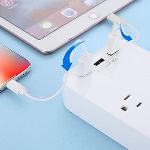 NIPPON  8 outlet AC Power Strip With Triple Usb Ports The Power Strip can expand your office and home’s connectivity, gives ultimate convenience for powering computer electronics, home entertainment, digital USB devices and more-17-81803U Hannah's Variety Store