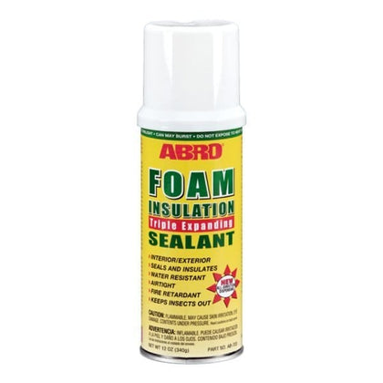ABRO FOAM INSULATION SEALANT: Forms an Effective Air and Moisture Barrier Around Door  Frames, Windows, Electrical Outlets, etc. - MAC00113