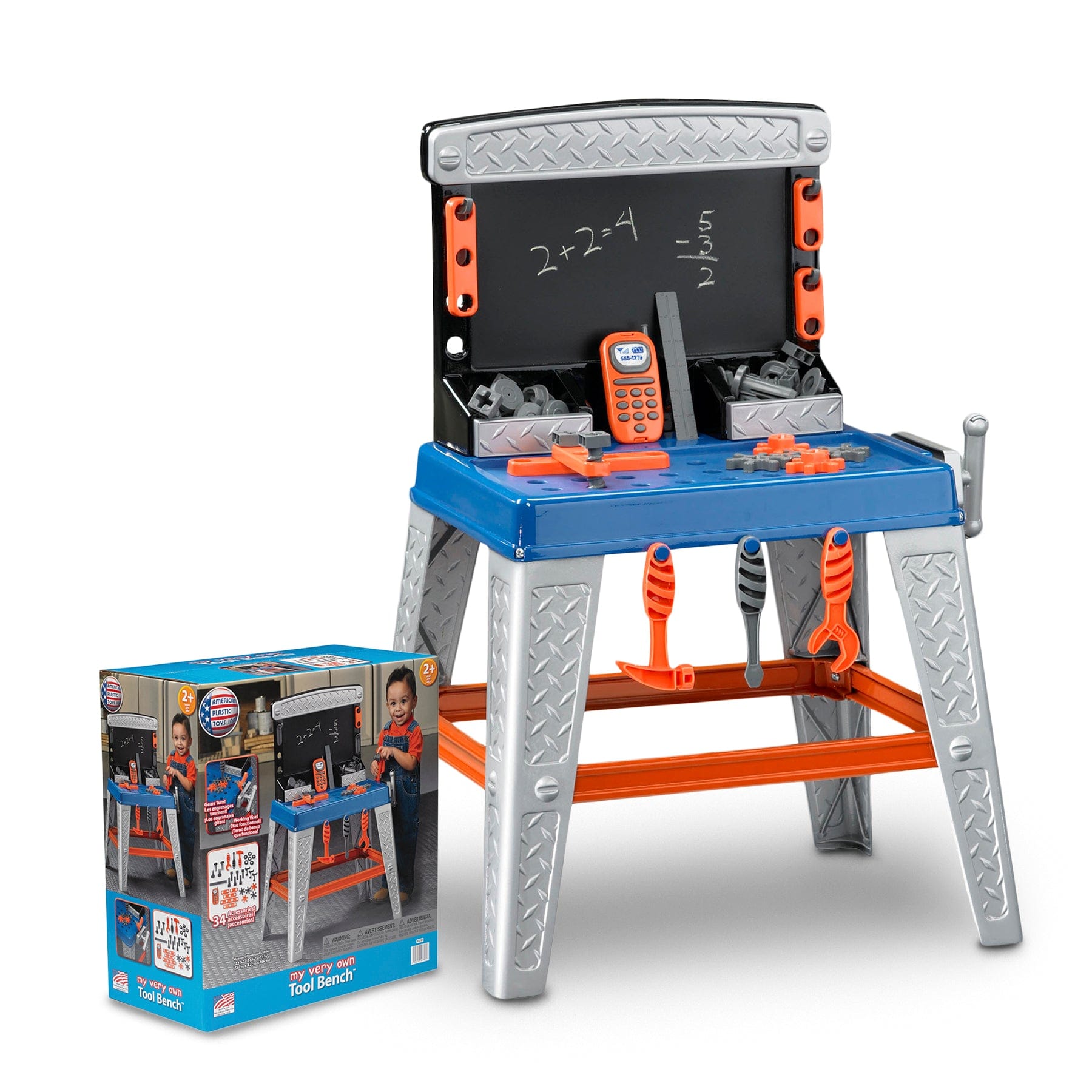 AMERICAN PLASTIC My Very Own Tool Bench: This 35-piece tool bench has everything a little handy man needs - 12780