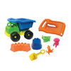 AMERICAN PLASTIC Beach Truck Set: The truck has a sturdy, tilting dump bed that holds two sand molds, a shovel and three sand shapes - AMERICAN-7550