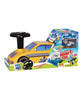 AMLOID Ride On Taxi Smurf: Features a steering wheel that plays sounds for the ride - 220