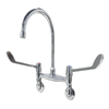 Aquarius Wall Mounted Kitchen Sink Medical Mixer is an elbow operated long lever medical use tap with fully rotating - Chrome Polished - XY-28102-8