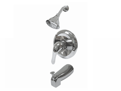 Aquarius Pressure-Balanced Bathtub & Shower Mixer Chrome PVD 5 Ways Function Shower Head Pressure Balancing Shower System- F0504504301CP