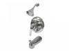Aquarius Pressure-Balanced Bathtub & Shower Mixer Chrome PVD 5 Ways Function Shower Head Pressure Balancing Shower System- F0504504301BN