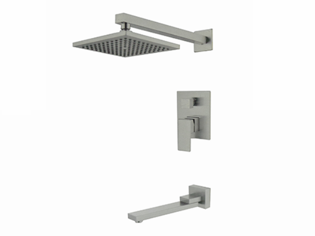 Aquarius Bathtub & Shower Mixer Square with Swivel  Polished Brushed Nickle- T104-BN MEGA