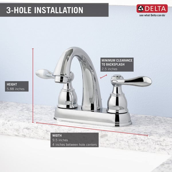 Delta Two Handle Lavatory with Pop-up Drain - B2596LF MEGA