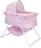 BABY TIME  Emma Bassinett With Net Blue/Pink: Big Oshi Emma Newborn Baby Bassinet - Portable Bassinet for Boys or Girls - BSN-454