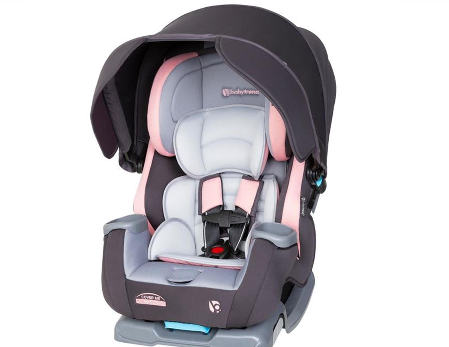Baby Trend Cover Me 4 In 1 Convertible Car Seat Quartz Pink: integrated patented height and angle adjustable UPF 50+ canopy for full in-car shade protection - CV89D09B ebuystt