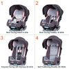 Baby Trend Cover Me 4 In 1 Convertible Car Seat Quartz Pink: integrated patented height and angle adjustable UPF 50+ canopy for full in-car shade protection - CV89D09B