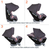 Baby Trend Cover Me 4 In 1 Convertible Car Seat Quartz Pink: integrated patented height and angle adjustable UPF 50+ canopy for full in-car shade protection - CV89D09B