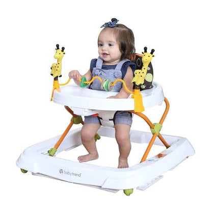 Baby Trend Walker Safari Kingdom: Multi-directional wheels that offer freedom of movement, the extra wide base provides superior support and stability - WK37804