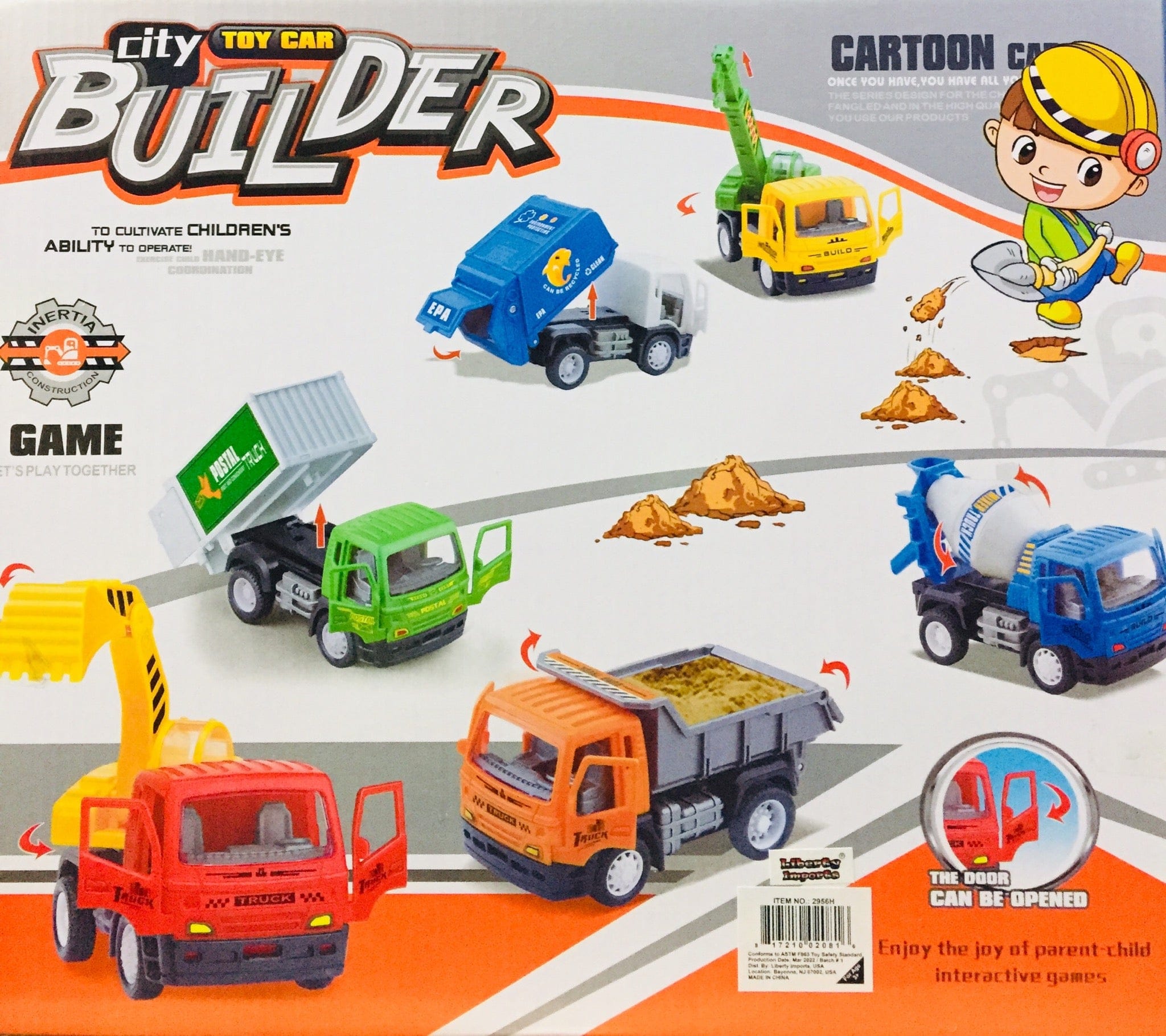 BCD  City Builder Vehicle Playset: Comes with six vehicles and fun pack for imagination fun all day long - 2956H