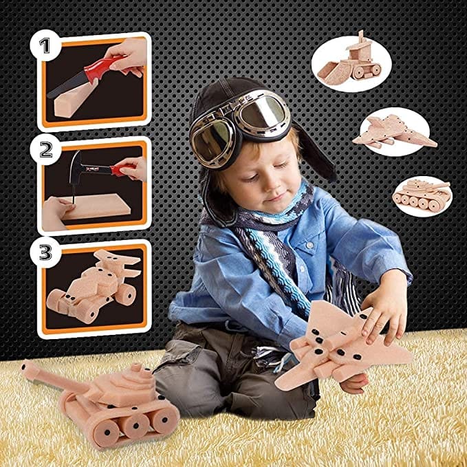 BCD Deluxe Workshop: DIY deluxe workshop is an awesome first project kit for kids (90 piece set) - BCD-8855A ebuystt