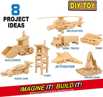 BCD Deluxe Workshop: DIY deluxe workshop is an awesome first project kit for kids (90 piece set) - BCD-8855A