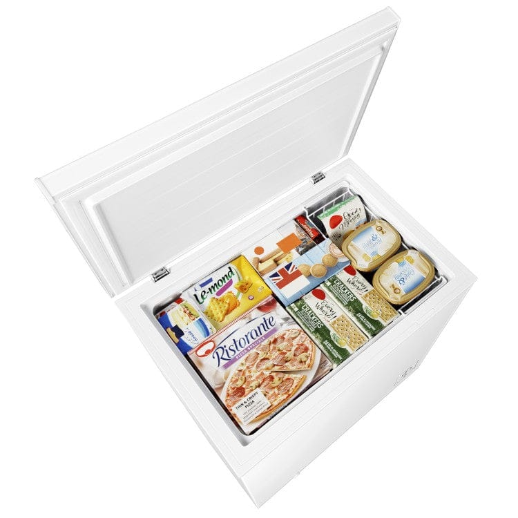 Hisense 7 cu Chest Freezer   With a spacious 7.0 cu ft capacity, the Hisense LC70D6EWD chest freezer offers excellent storage for everything from frozen treats to packaged meats -431457