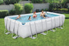 BESTWAY Power Steel 18ft X 9ft X 48in Rectangular Pool Set: Above Ground Pool is easy to set up and built to last - 56468