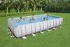 BESTWAY  Power Steel 24ft X 12ft X 52in Rectangular Pool Set: Above Ground Pool is easy to set up and built to last - 56477